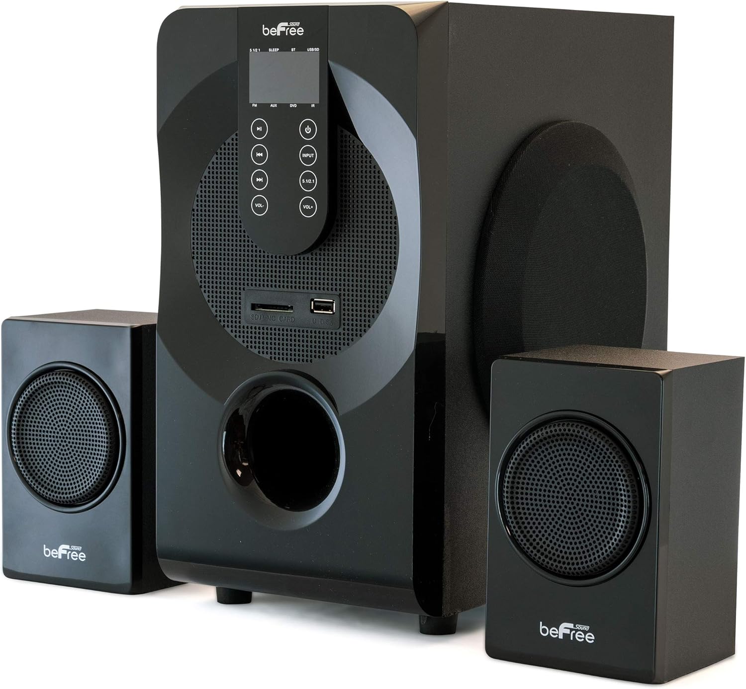 beFree Sound 5.1 Channel Bluetooth Surround Sound Speaker System in Black
