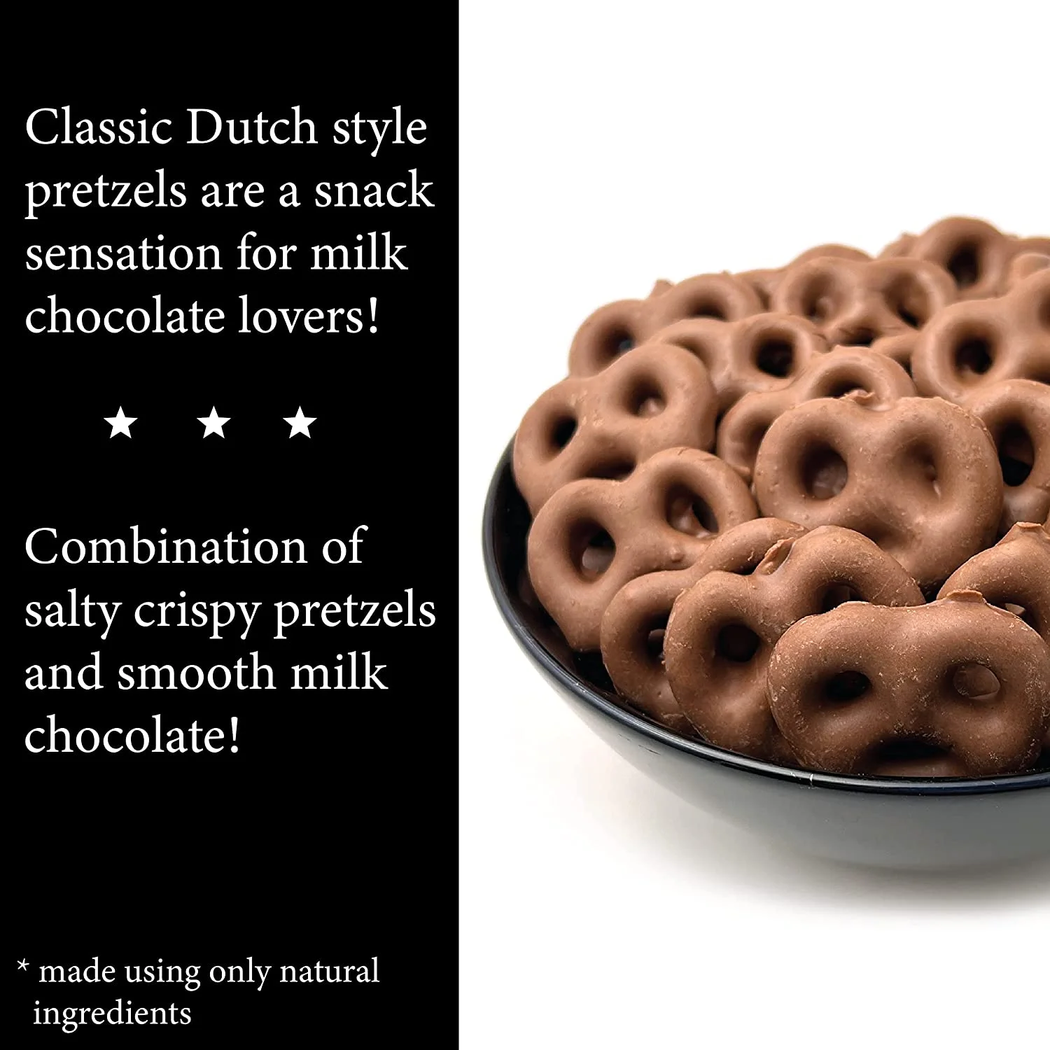 Liberty Bell Real Milk Chocolate Covered Mini Pretzels, 40 Ounce Tube