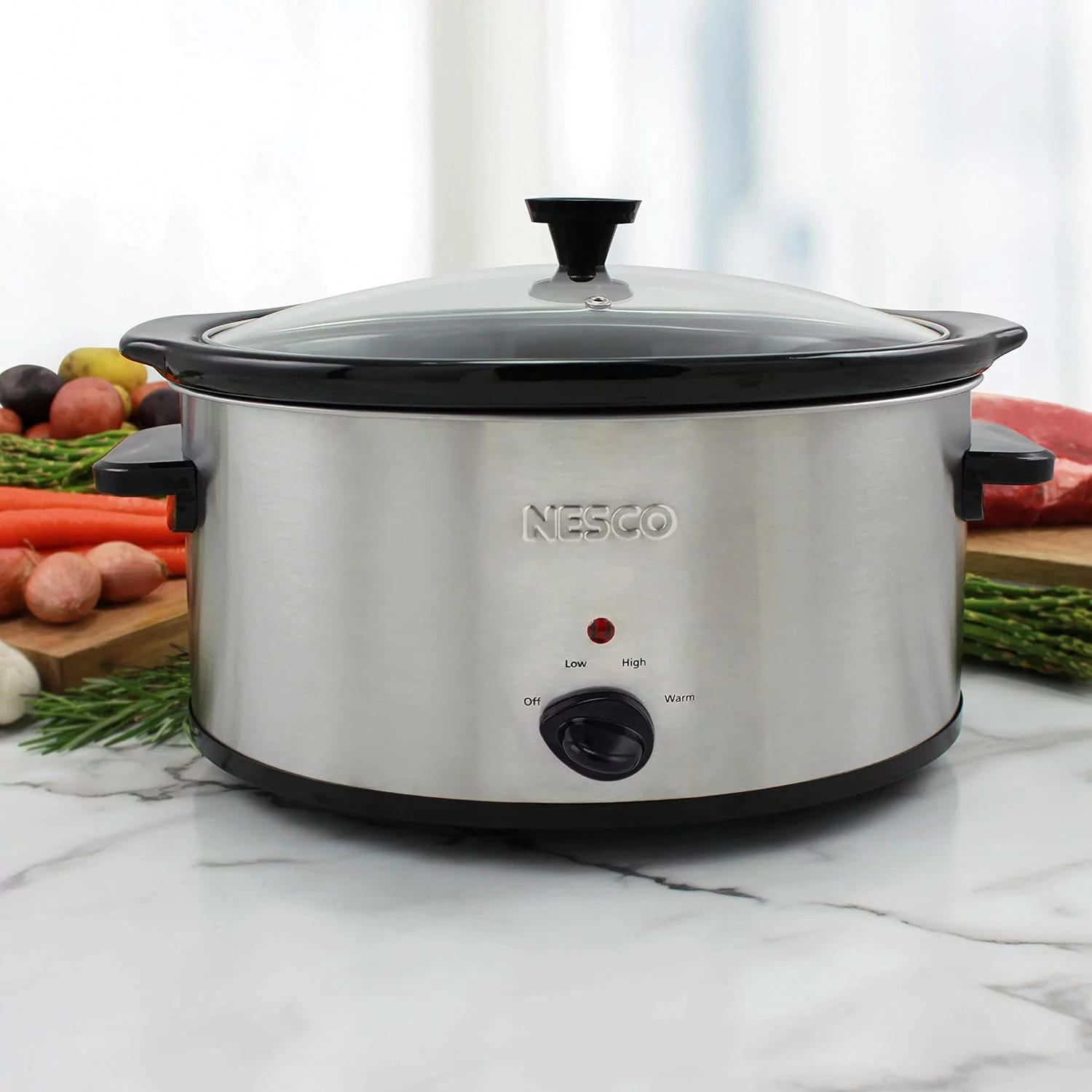 Slow Cooker, 6 Quart, Silver
