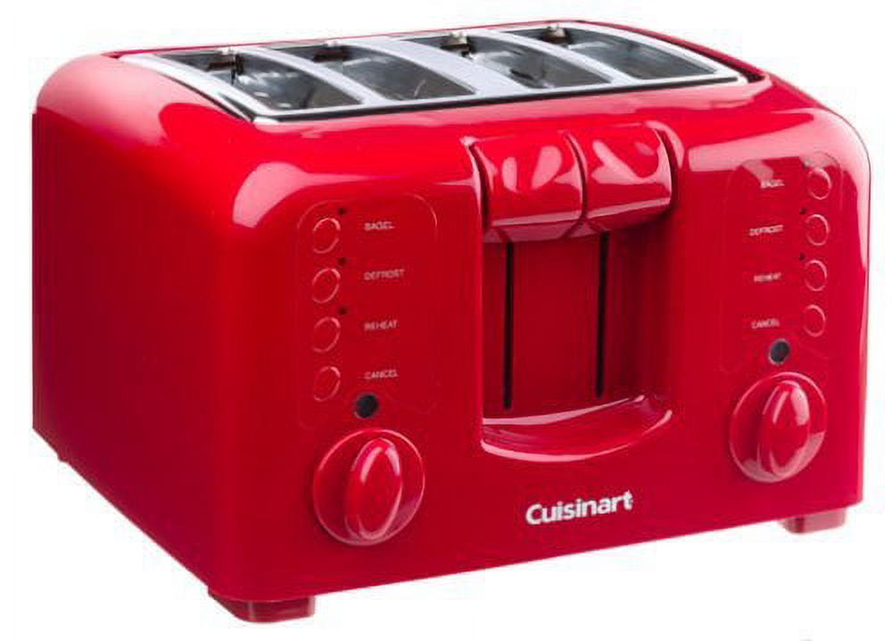 Cuisinart CPT-140RFR Electronic Cool Touch 4-Slice Toaster, Red Certified Used