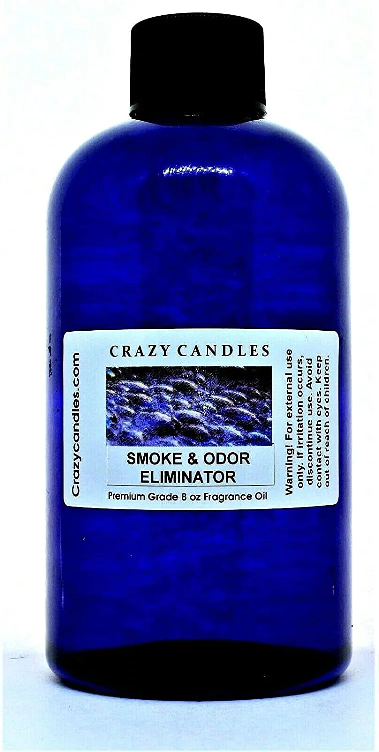 Crazy Candles 8oz Smoke & Odor (237ml) Each Bottle Premium Grade Scented Fragrance Oil Made in USA