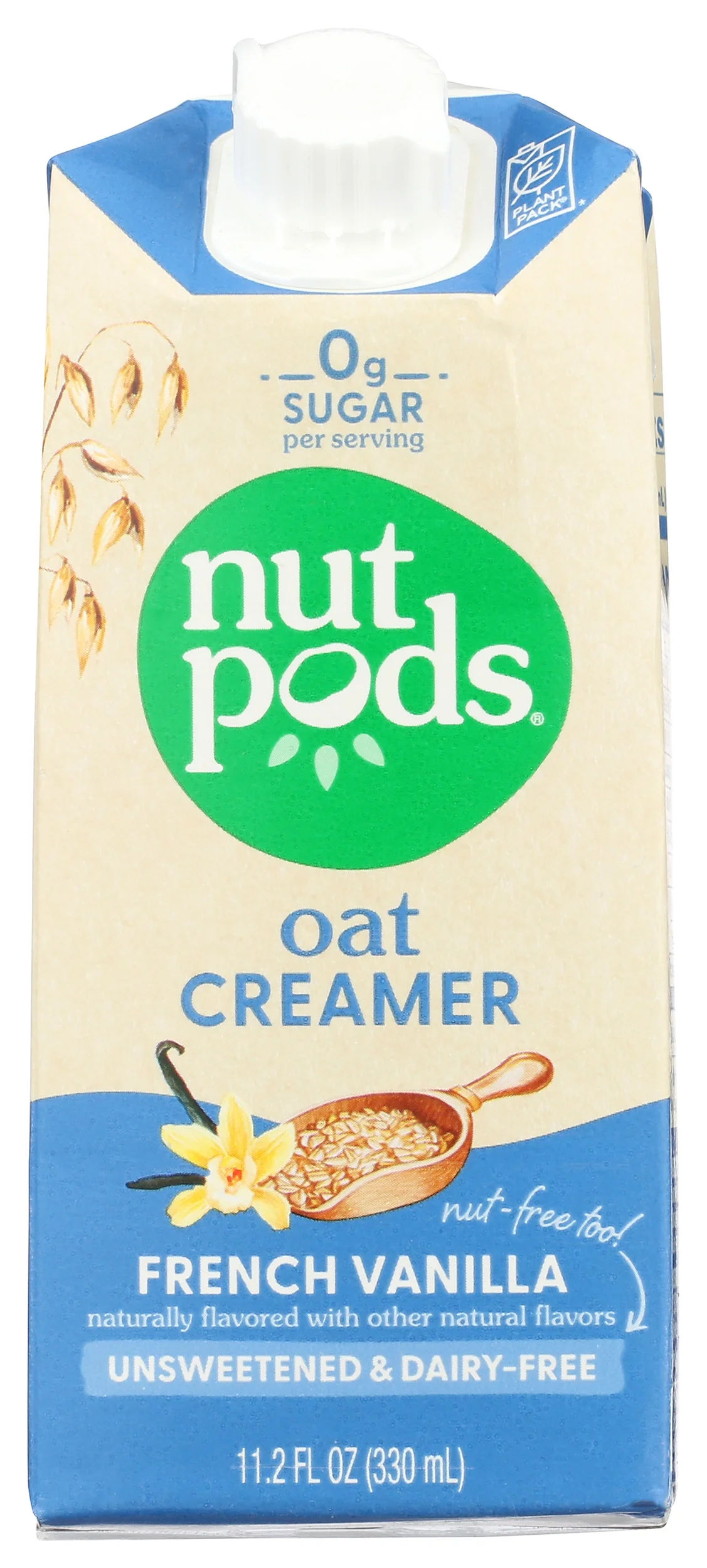 Nutpods Oat Unsweetened French Vanilla 11.2Oz 11.2 Fluid Ounce, Pack Of 12