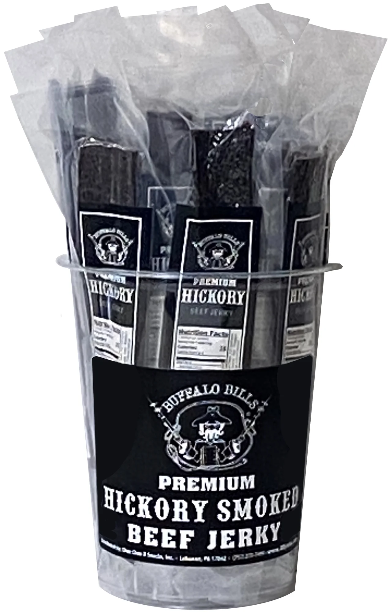 Buffalo Bills 20-ct Premium Hickory Beef Jerky Wrapped Strips (two 20-ct tubs of beef jerky strips)