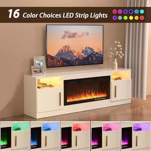 TV Stand with Fireplace, 36