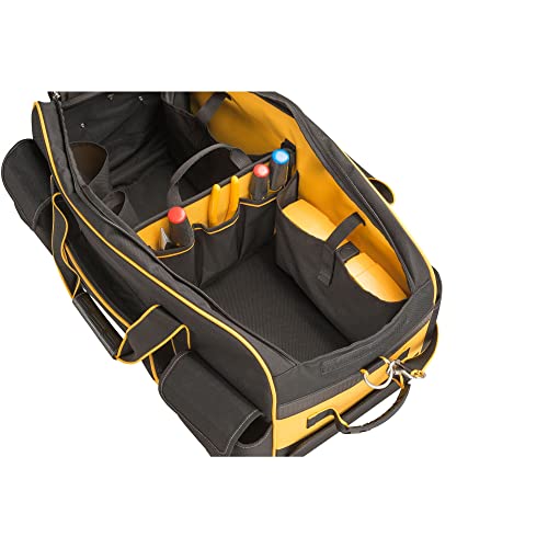 Dewalt DWST1-79210 Duffel Trolley Bag with Wheels, Yellow/Black, Large 26-Inch