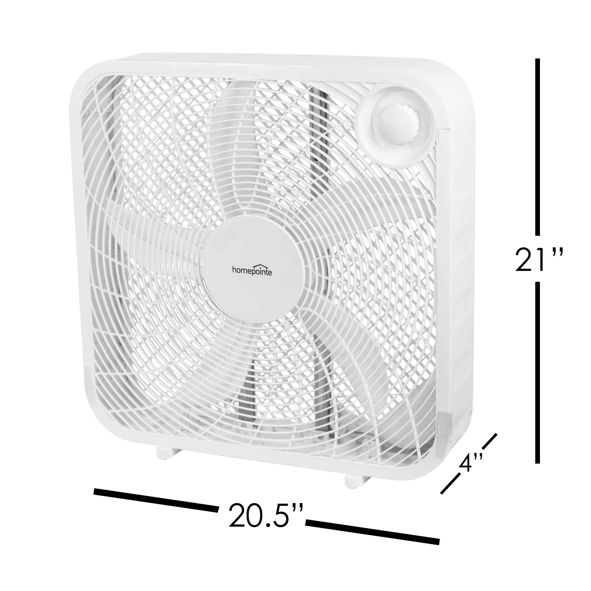 Westpointe (# FB50-16HW) Electric Square Box Fan, White, 20