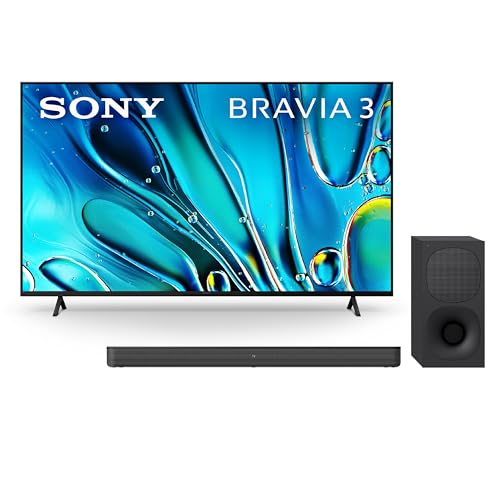 Sony 65-Inch Class 4K Ultra HD BRAVIA 3 LED Smart TV with Google TV Dolby Vision HDR, PS5 Exclusive Features, K-65S30