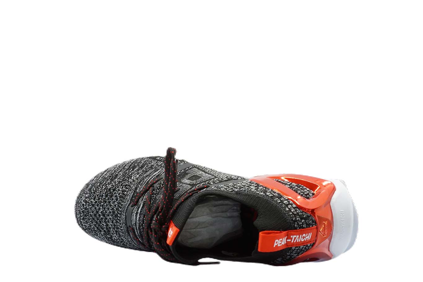 [E92577] Mens Peak Taichi 1.0 Plus Black Melange Grey Running Shoes - 7