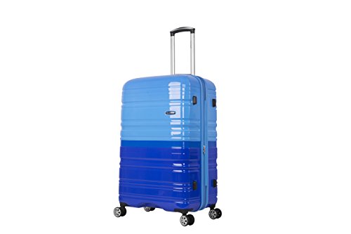 Rockland Melbourne Hardside Expandable Luggage with Spinner Wheels, 2TONEBLUE, 2 Piece (20/28)