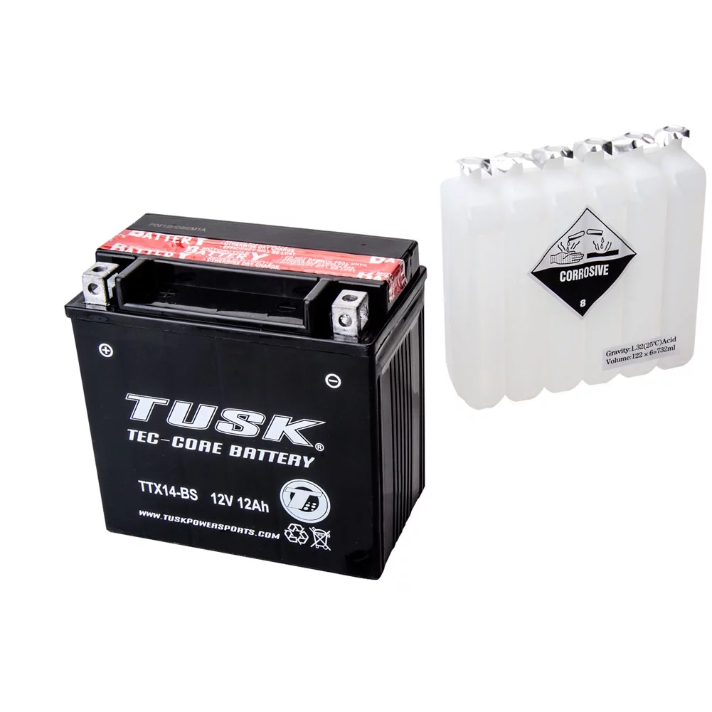 Tusk Tec-Core Battery with Acid TTX14BS Maintenance-Free For HONDA Rancher 420 4x4 ES 2007-2022
