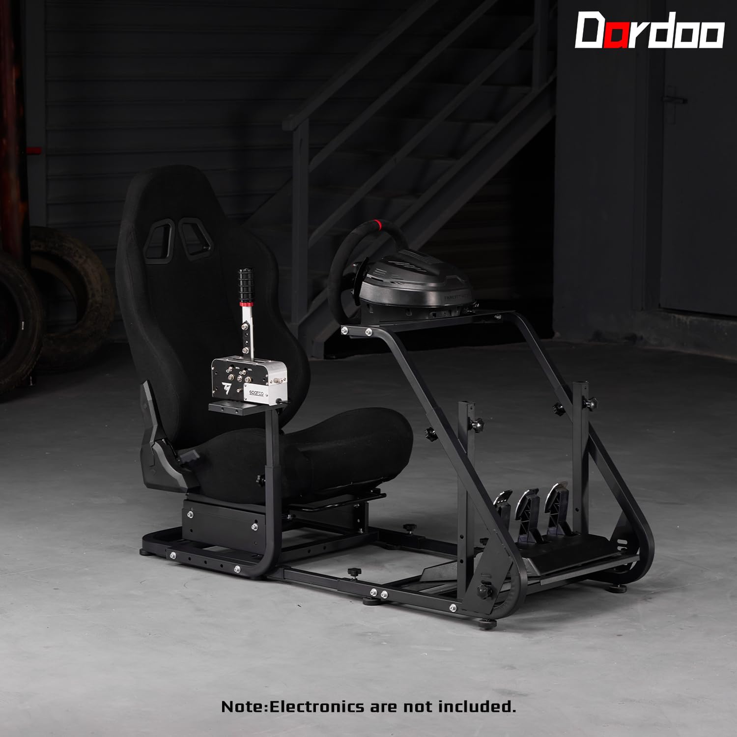 Dardoo G29 Racing Simulator Cockpit with Ergonomic Gaming Seat Fit for Logitech/Thrustmaster/Fanatec G25 G27 G923 T150,Steering Wheel Stand Mountable Monitor Mount,Not Include Wheel, Pedal and Shifter