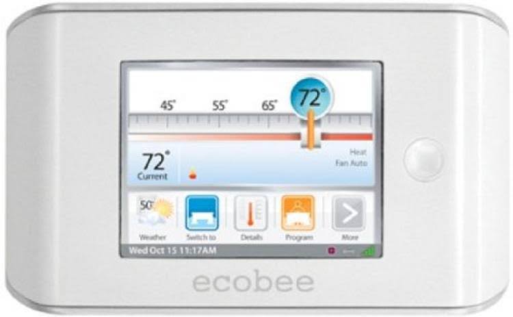 Ecobee Smart Thermostat 4 Heat-2 Cool with Full Color Touch Screen