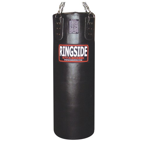 Ringside Leather Heavy Bag, Punching Bag for Boxing Training and Workout, Includes Heavy Bag Chain and Swivel