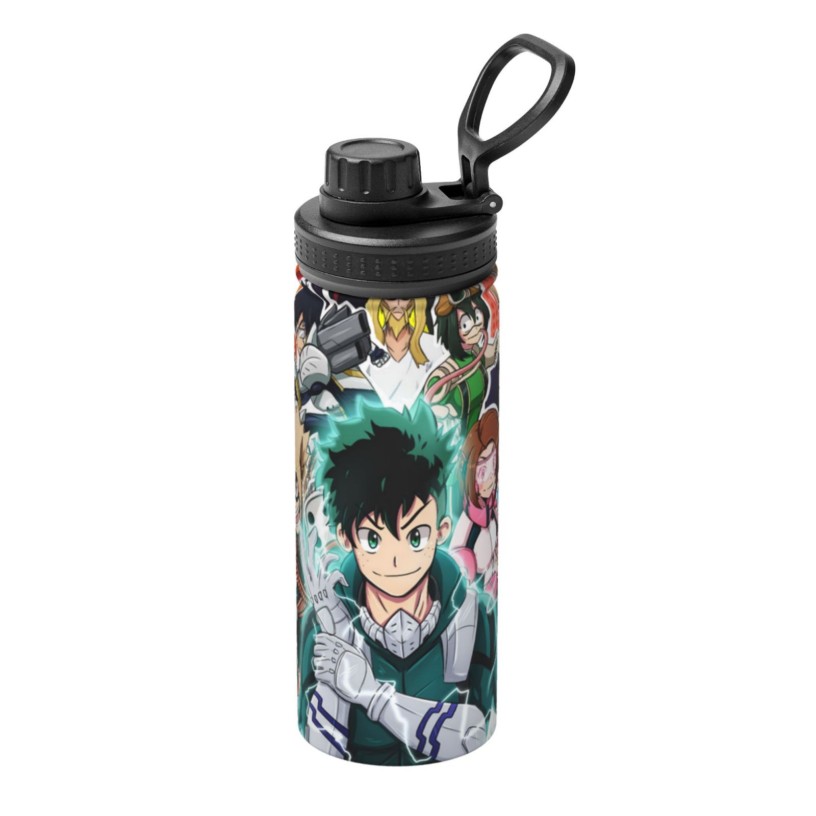 My Hero Academia Sports Insulated Water Bottles Kettle Stainless Steel Portable Cup18OZ For Travel Gym School