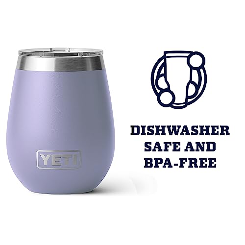 YETI Rambler 10 oz Wine Tumbler, Vacuum Insulated, Stainless Steel with MagSlider Lid, Navy