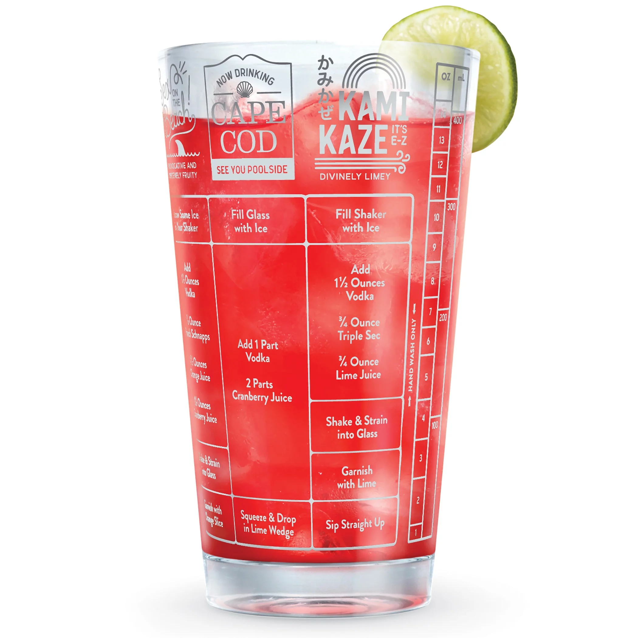 Popular Cocktail and Mixed Drink Recipes 16 oz. Glass