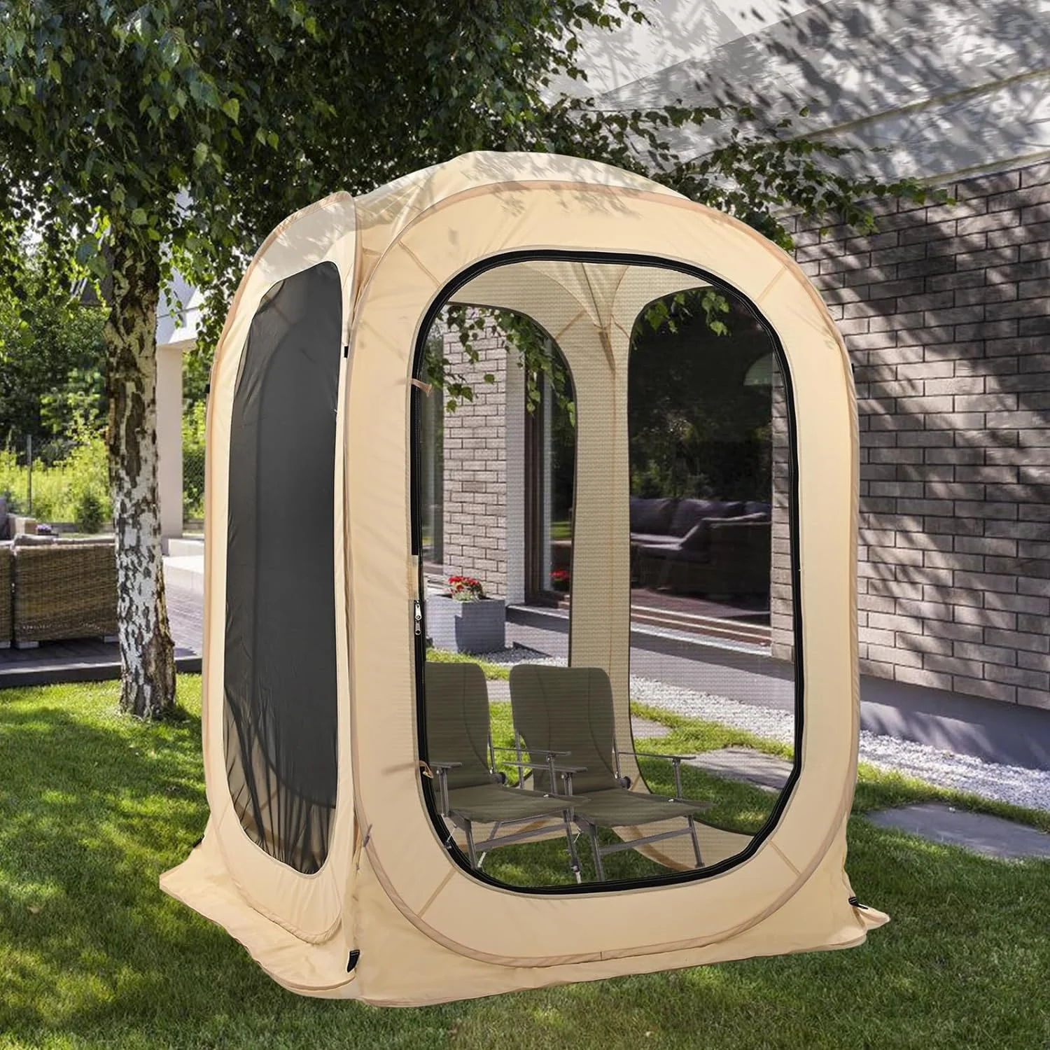 Sports Tent with Sealed Floor - Instant Tent Shelter - Outdoor Bubble Tent 1-6 Person - Rain Tent Camping Sun Shelter Pop Up