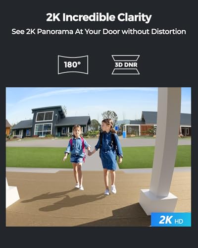 REOLINK Video Doorbell WiFi Camera - Wired 2K Outdoor, 5G&2.4G WiFi, 4:3 Wide View Angle, Smart Detection, Local Storage, No Subscription Front Door Home Security, Customized Chime V2