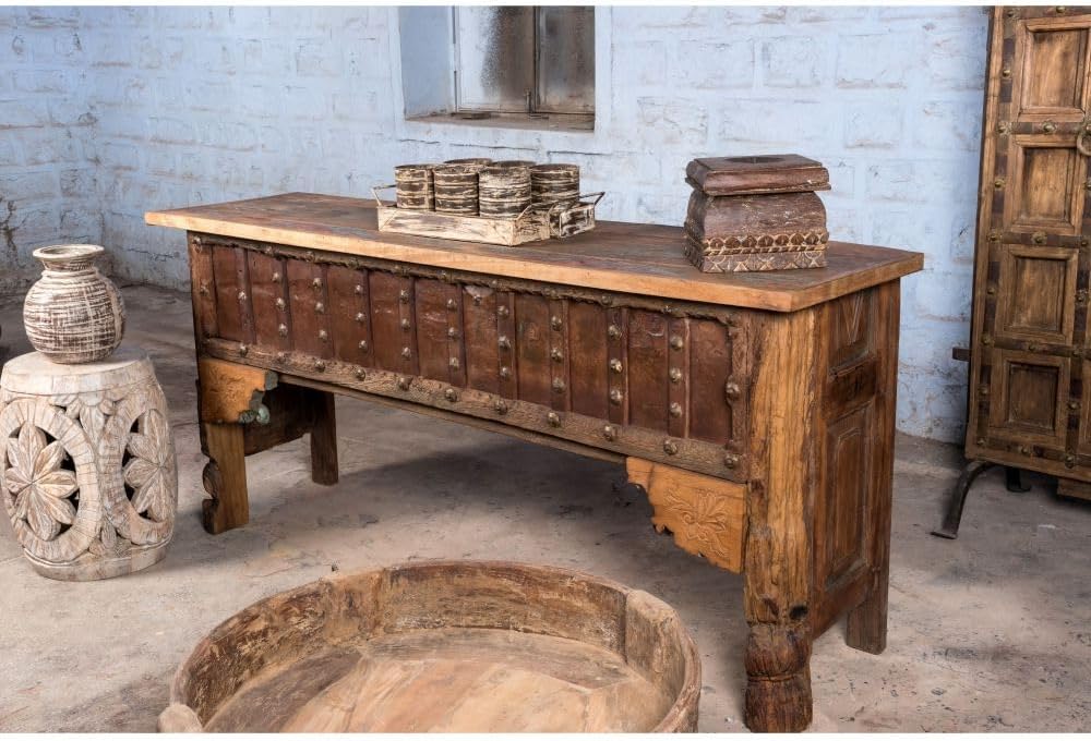 | Hand Carved Door Console Table | Hand Carved Table | Hand Carved Furniture | Living Room Furniture | Lifestyle Decor Furniture | Console Table | Table |