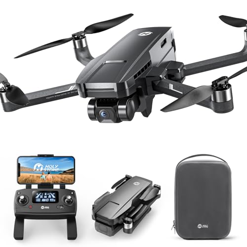 Holy Stone HS720G 2-Axis Gimbal Drones with 4K EIS Camera, 2 Batteries 52-Min Flight Time, Brushless Motors, GPS Auto Return, Video Transmission, Mini Foldable Drone for Beginners Adults