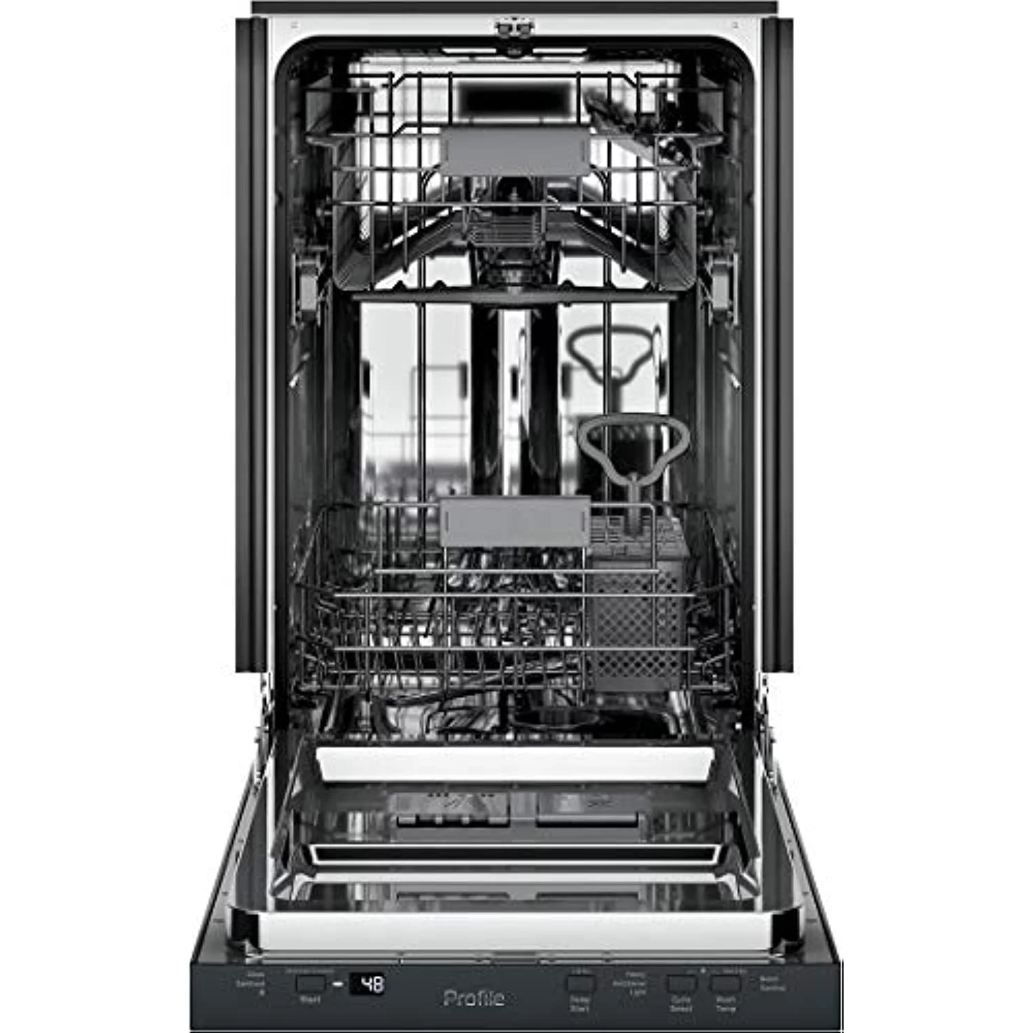 GE Appliances PDT145SGLBB 18 Inch Built In Fully Integrated Dishwasher Black