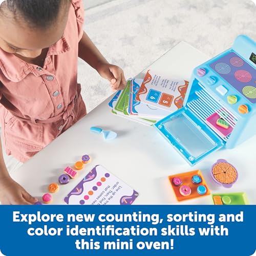 Learning Resources Sorting Sweets Mini Oven, Easy Bake Oven, Play Food, Kids Kitchen Playset, Pretend Play Toys, Mini Food, Sorting Toys, Montessori Cooking Set for Toddlers