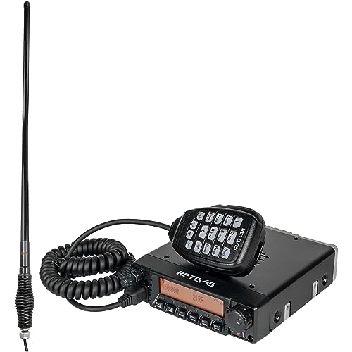 Retevis GMRS Communicate Kit, RT97 GMRS Base Repeater, RA87 GMRS Radios, HA1G GMRS Two Way Radio 2 Pack, GMRS Base Antenna, MR300 Fiberglass GMRS Antenna, Long Range Relay Communication Set