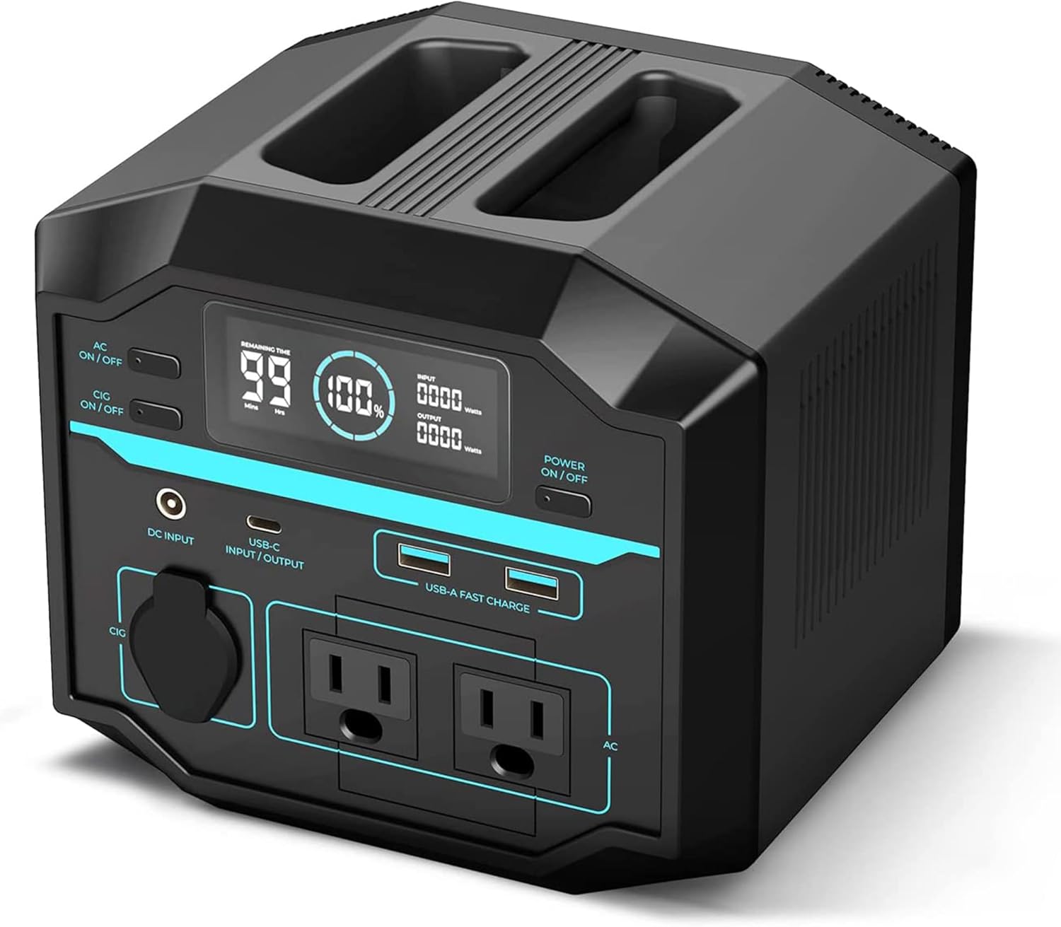 Renogy Portable Power Station Camping, 222Wh Backup Lithium Battery of Fast Recharging, w/Two 120V/200W Pure Sine Wave AC Outlets, Solar Generator for Outdoor Camping Travel, Compatible with PV Input