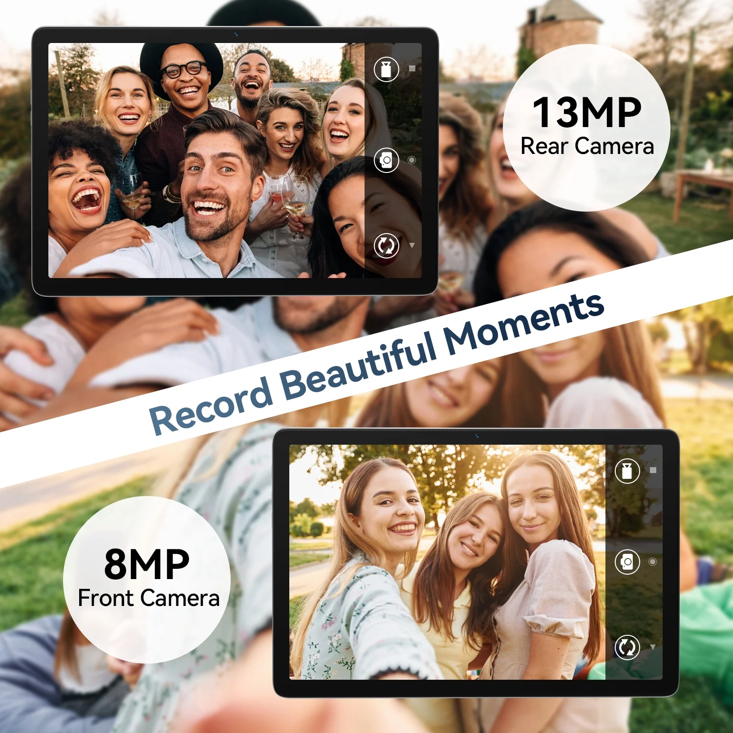 Android 12 Tablet 10.1 inch 128GB Tablet, 2024 Latest Update Octa-Core with Keyboard, Dual 13MP+8MP Camera, 5G WiFi, Bluetooth, GPS, IPS Full HD Display, Gray