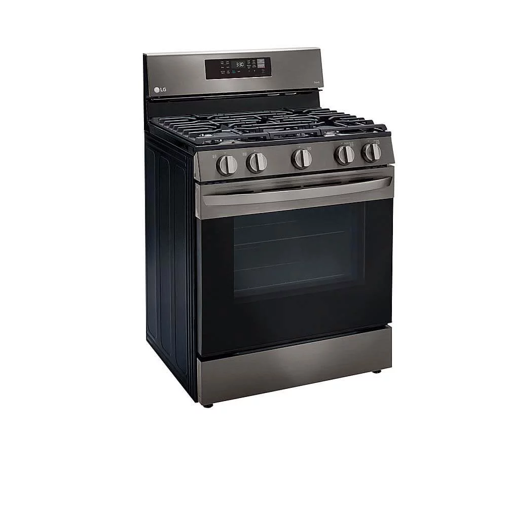 LG LRGL5823D 5.8 Cu. Ft. Black Stainless Gas Convection Smart Range with AirFry