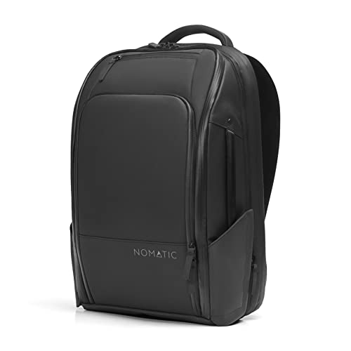 NOMATIC Travel Pack - 20L Water Resistant Laptop Bag - TSA-Ready Expandable Black Backpack
