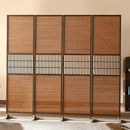 Room Privacy Screen Divider Studio Apartment Divider Wall 3 4 5 6 Panel, Folding Room Divider for Medical Screening/Kids/Pets, Bamboo Partition Wall Screen for Living Room Modern(Tall 170cm/67 in/5.