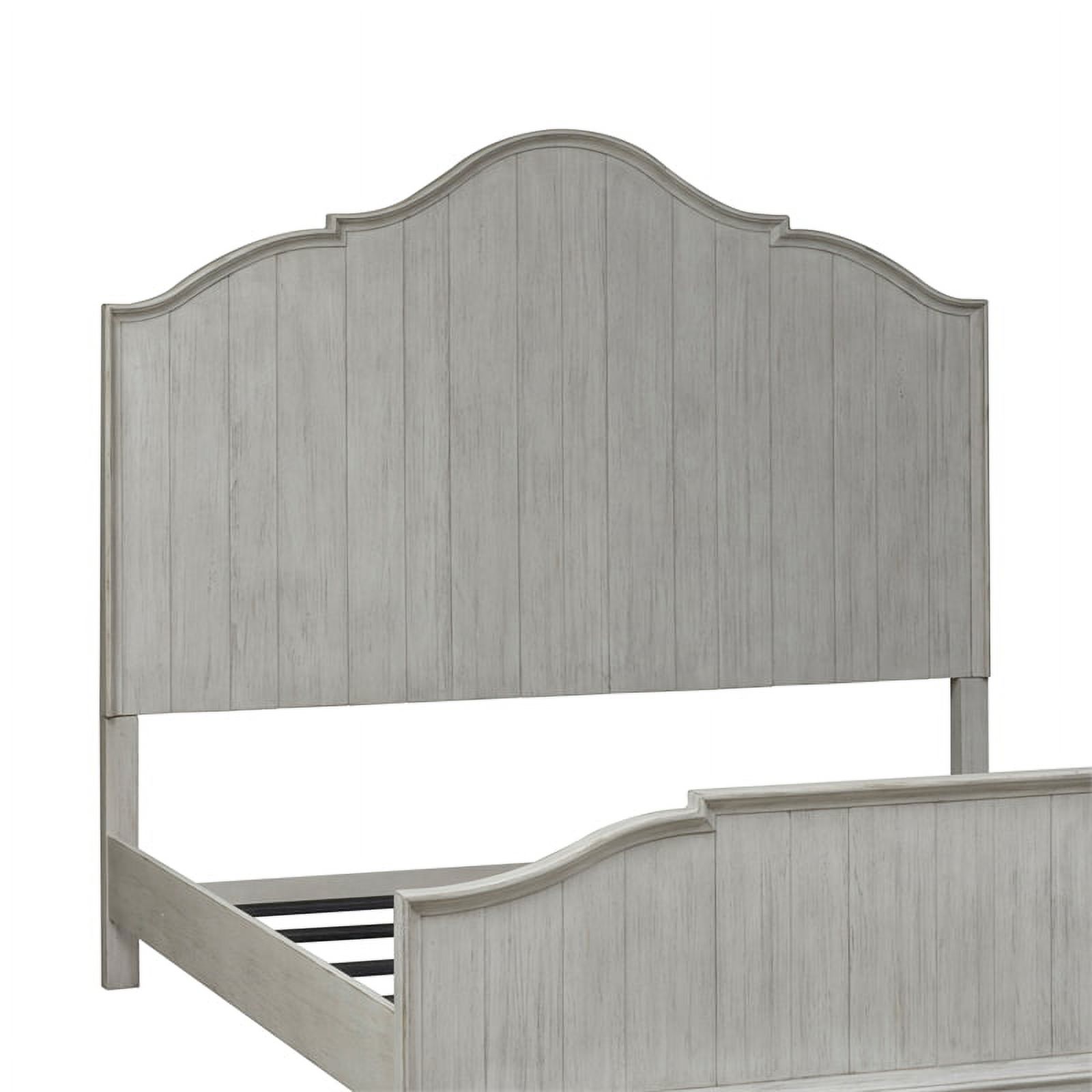 Farmhouse Reimagined White King Panel Headboard Engineered Wood