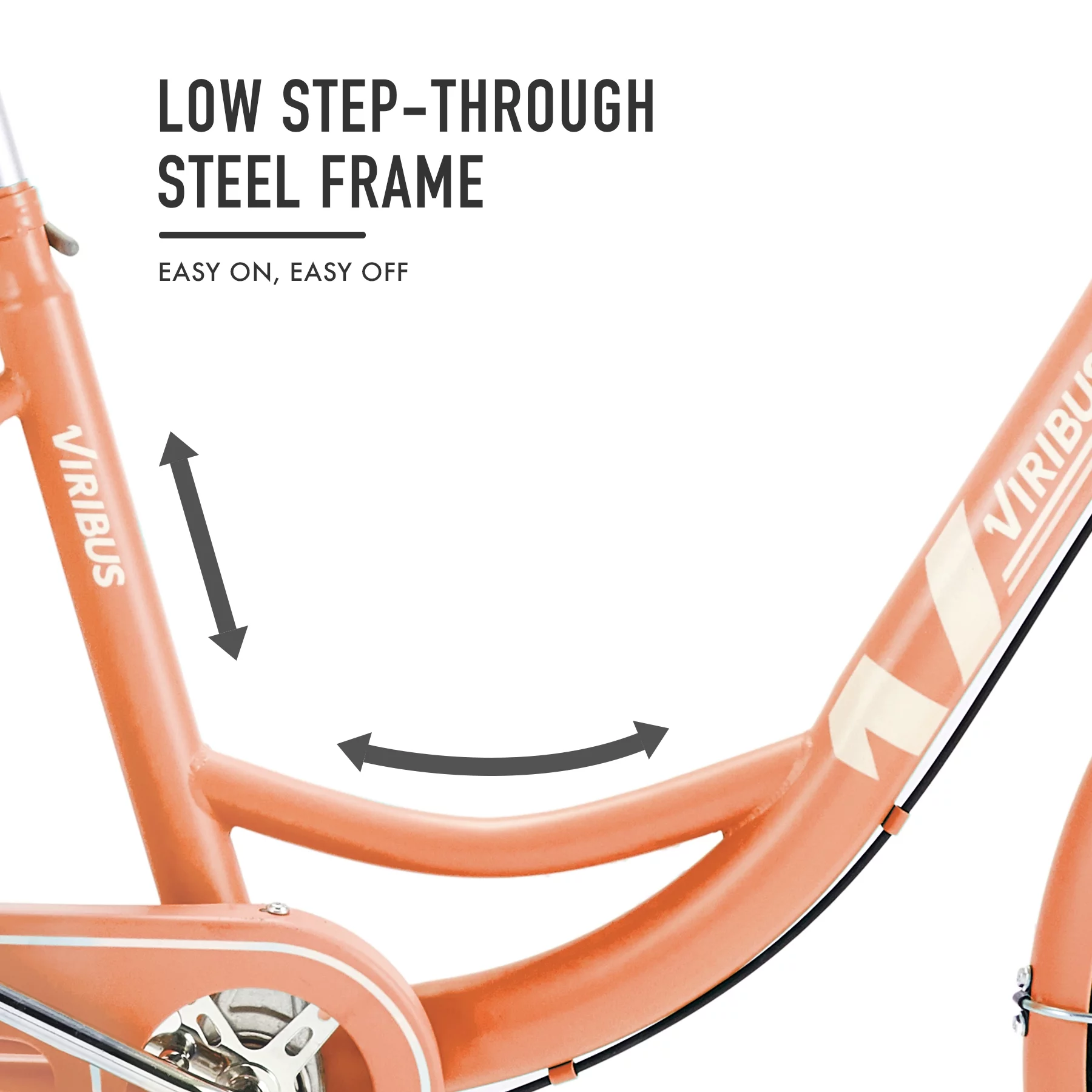 Viribus 26 Inch Single Speed Adult Tricycle 3 Wheel Bike with Removable Basket, Hybrid Beach Trike, Pink