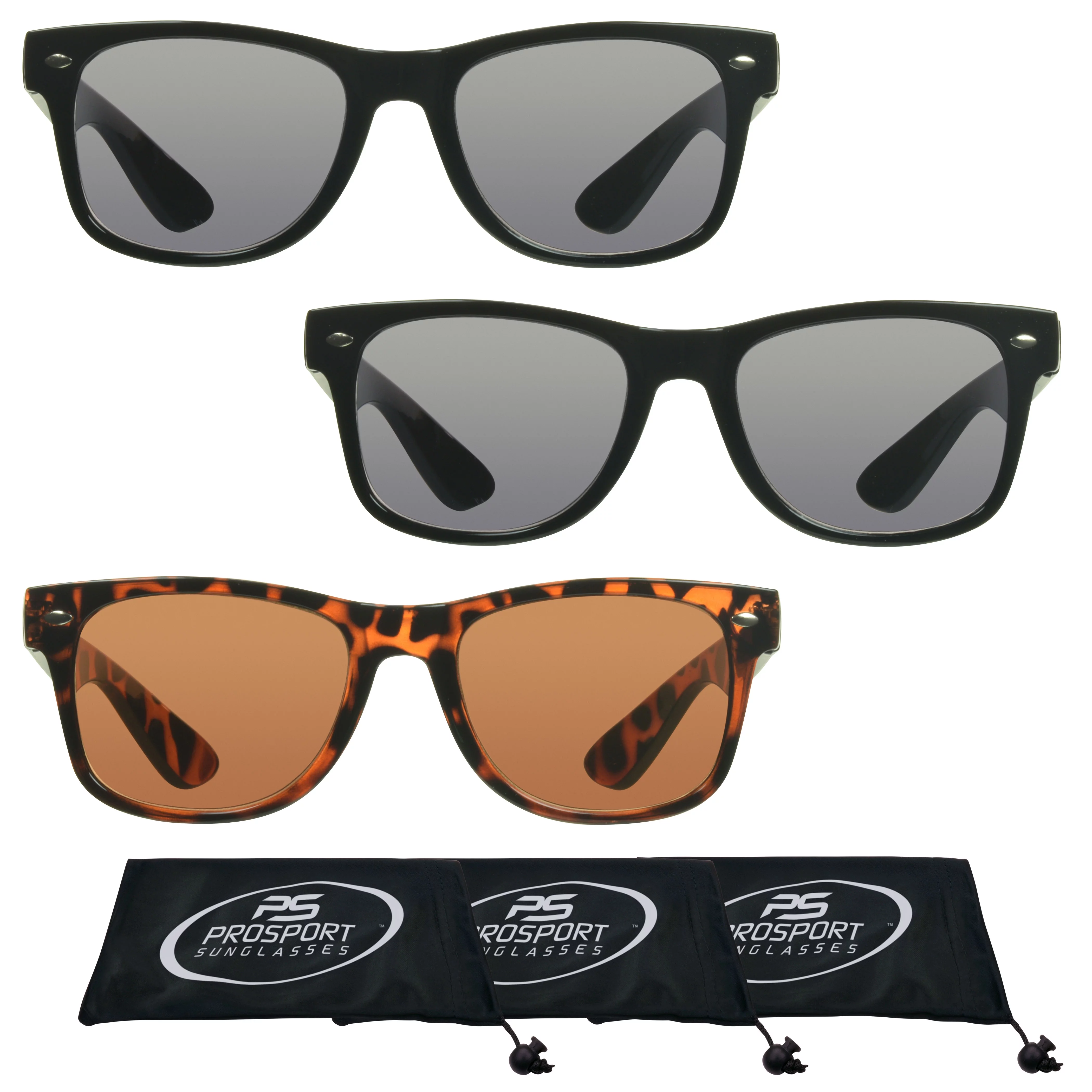 proSPORT Reading Sunglass Full Sun Reader Men Women Black & Tortoise NOT BIFOCAL