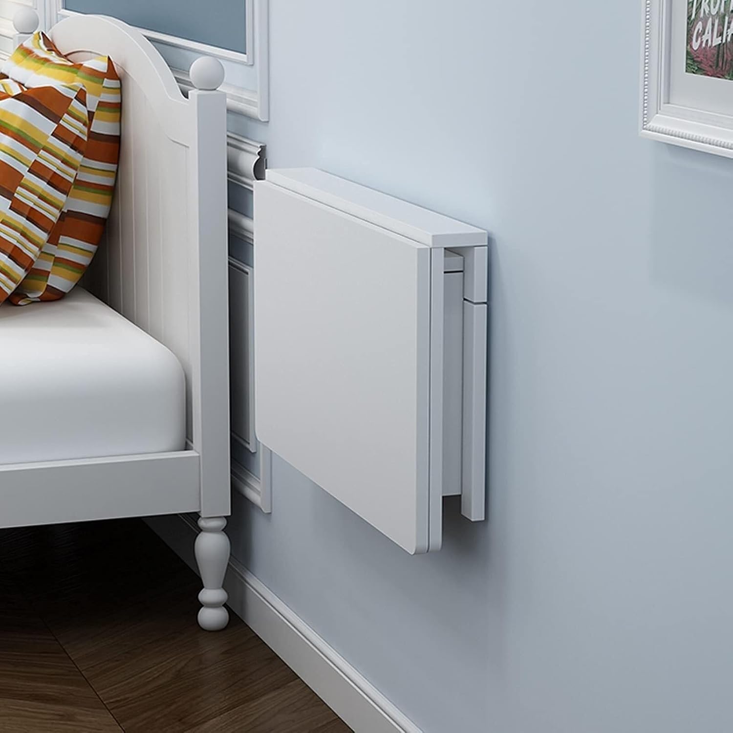 Wall-Mounted Table Wall Mounted Table Kitchen, Folding Drop Leaf Dining Table Corner Computer Desk for Small Spaces Laptop Desk Bedside Gaming Workstation, 120 * 40 cm