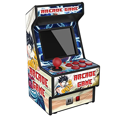 Mini Arcade Machine, Retro Gaming Console, Handheld Game Console with 156 Classic 16-Bit Video Games, 2.8 Inch Color Display, Rechargeable Battery, Support for TV Output, Birthday Present for Children