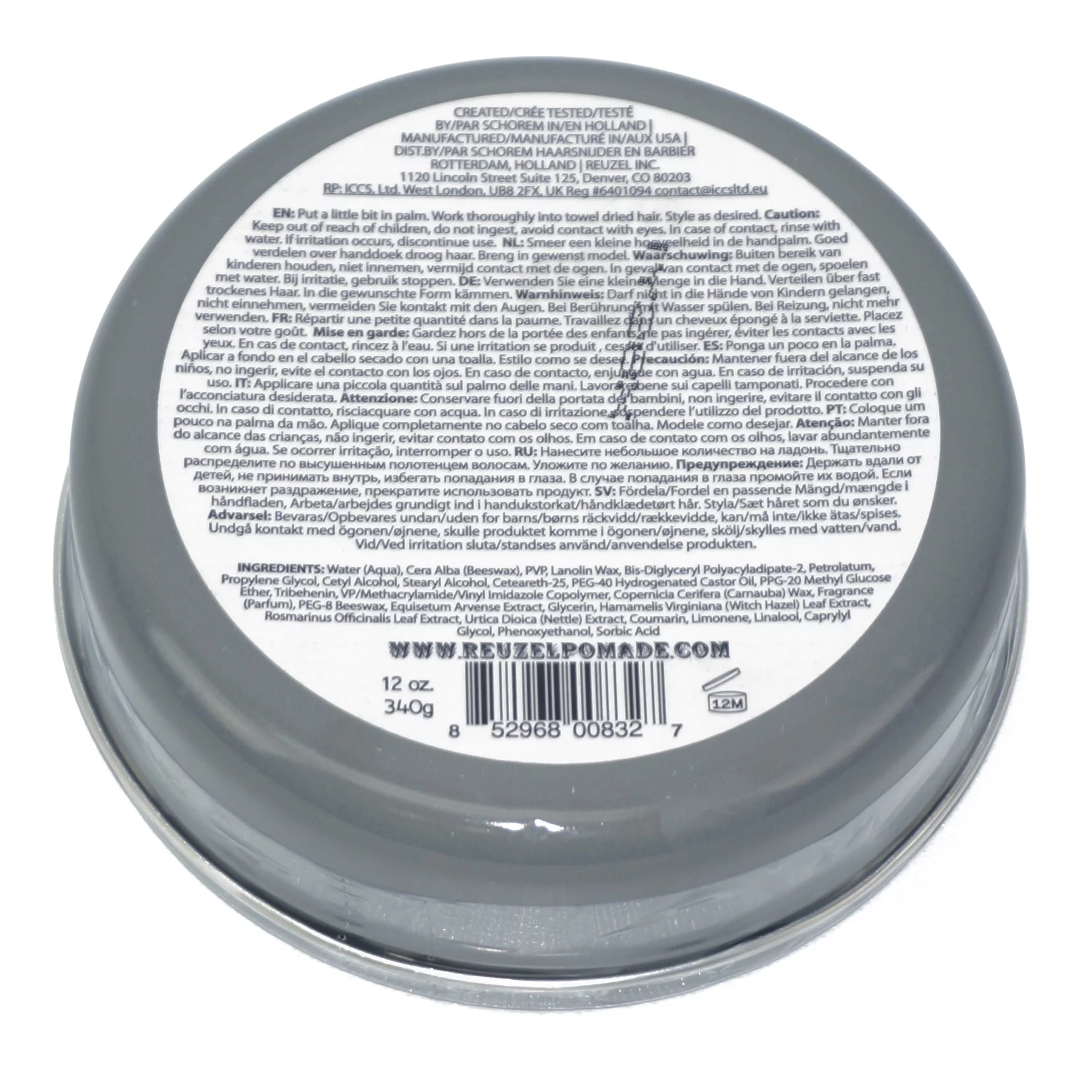 Reuzel Extreme Hold Matte Hair Pomade, 12 Oz