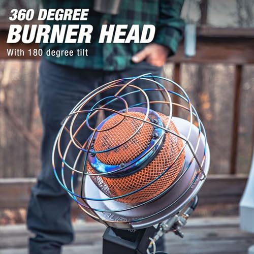 Mr. Heater MH540T 540-Degree 45,000 BTU Radiant Tank Top Portable Propane Heater For Sporting Events, Hunting, Fishing, Camping, Tailgating & Porches