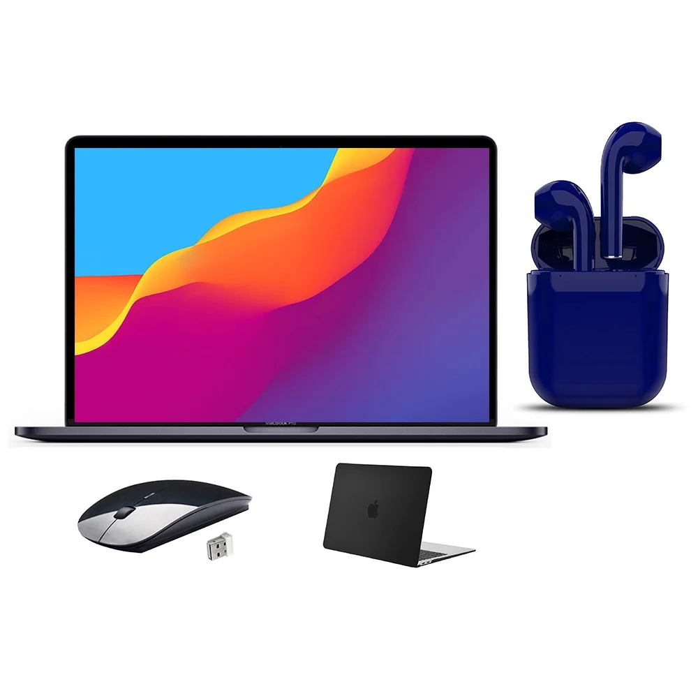 Restored | Apple MacBook Pro | 13.3-inch | Intel Core i5 2.3GHz | 8GB RAM | MacOS | 128GB SSD | Bundle: USA Essentials Bluetooth/Wireless Airbuds, Black Case, Wireless Mouse By Certified 2 Day Express