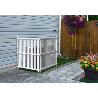 Zippity Outdoor Products Outdoor Privacy Screen Panels Fence Divider Hide Air Conditioner Trash Can White