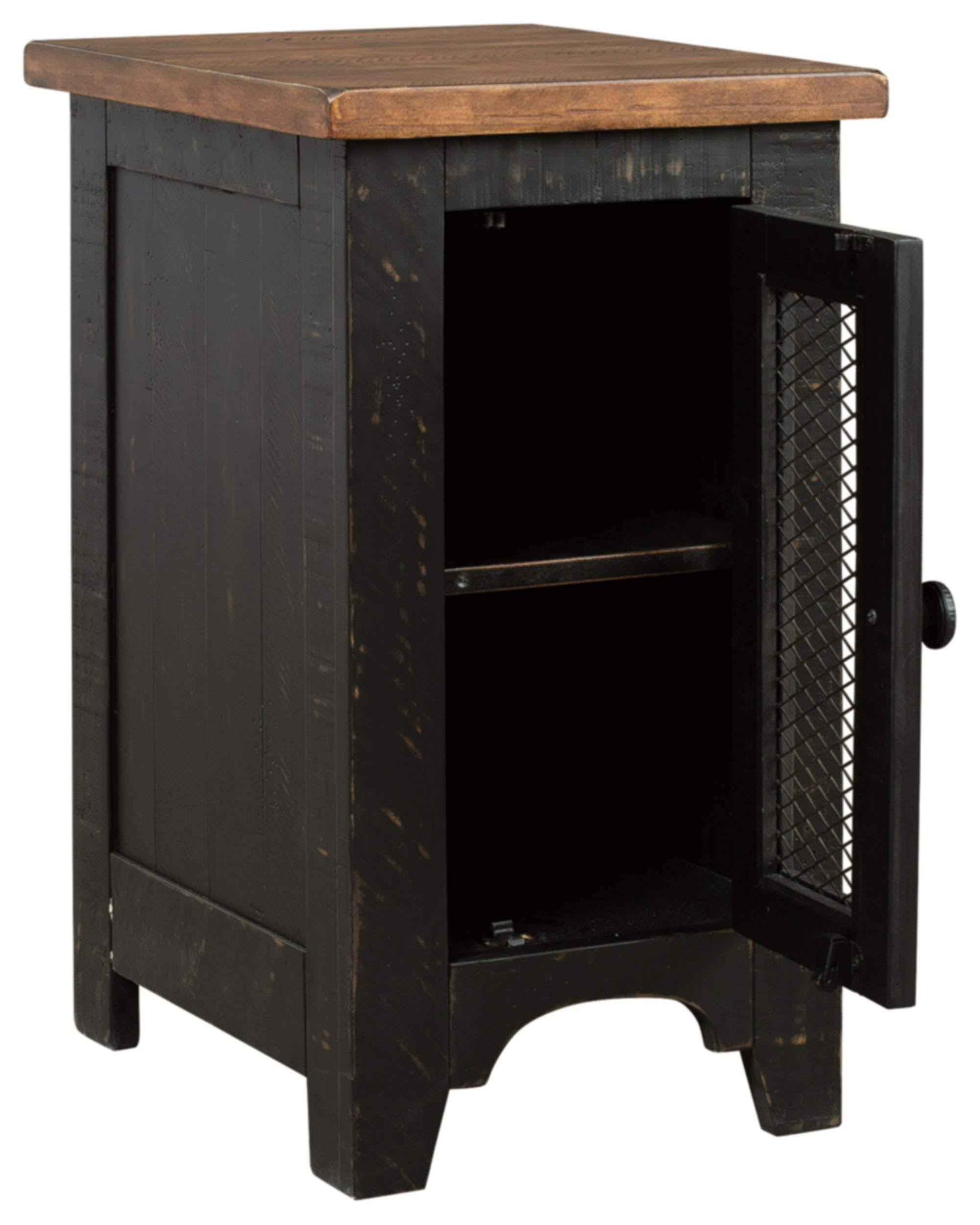 Signature Design Valebeck Black/Brown Chair Side End Table by Ashley