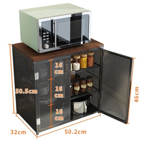 Kitchen Pantry Cabinet Countertop Storage Cabinet, Freestanding Utility Cupboard Dining Compact Shelving Sideboard, Multi purpose Organizer Mini Cabinet for Spice Seasoning Bottles Dishes Bowls