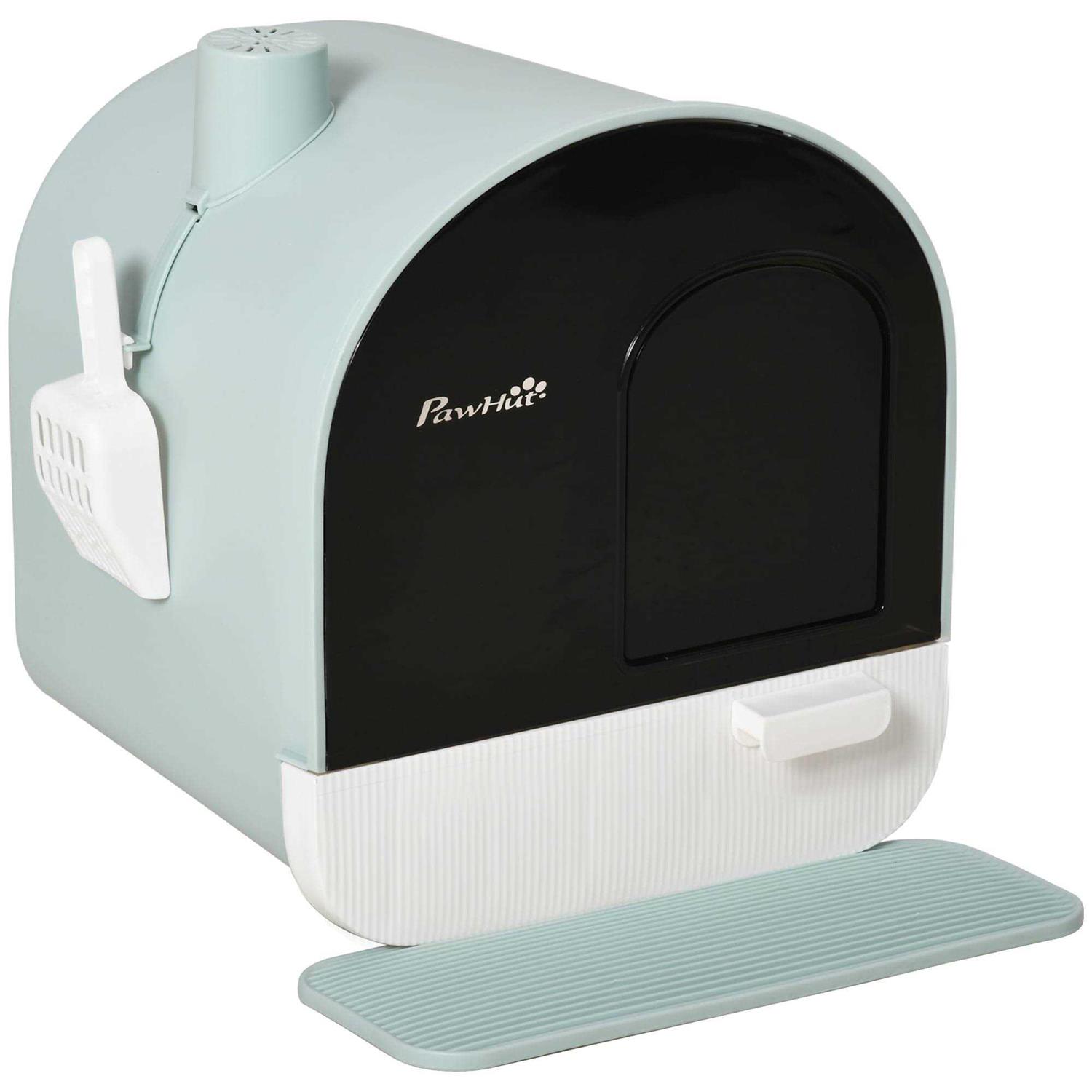 PawHut Cat Litter Box with Lid Covered Litter Box for Indoor Cats with Tray - Pet Supplies online store