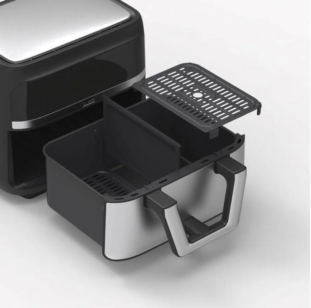 Bella Pro Series - 9-qt. Digital Air Fryer with Dual Flex Basket - Stainless