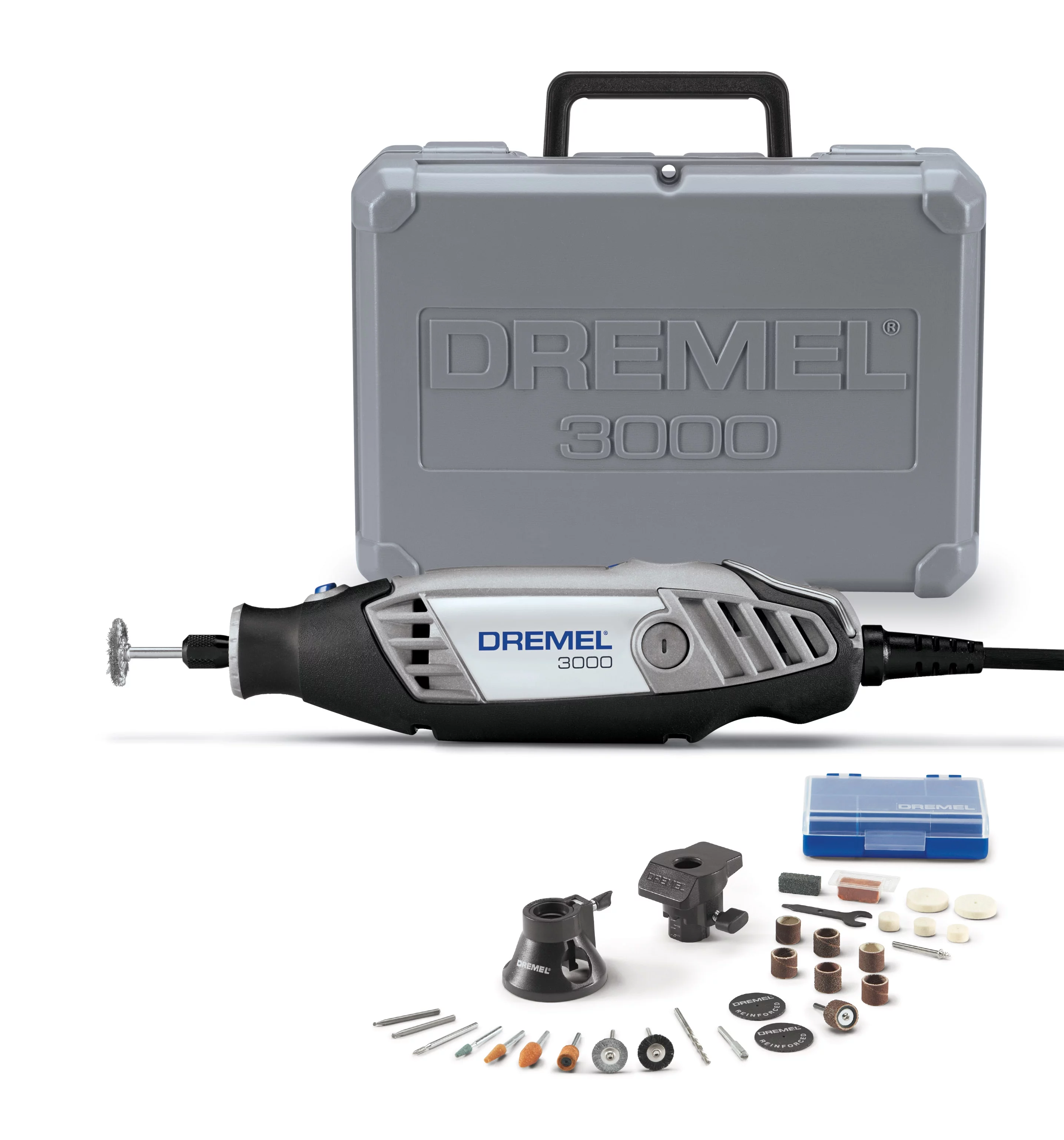 Dremel 3000-2/28 Variable Speed Rotary Tool Kit, 2 Attachments & 28 Accessories, Perfect for Routing, Metal Cutting, Wood Carving, and Polishing