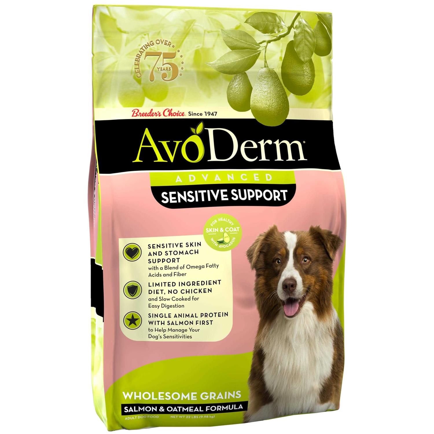 AvoDerm Advanced Sensitive Support Salmon & Oatmeal Formula Dry Dog Food - Pet Supplies online store