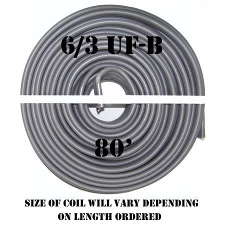 6/3 UF-B x 80& Southwire Romex Electrical Cable