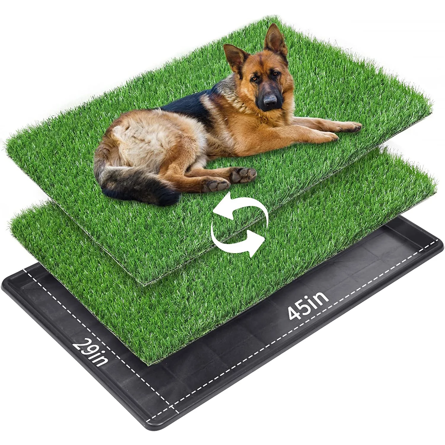 Dog Grass Pad with Potty Tray 45