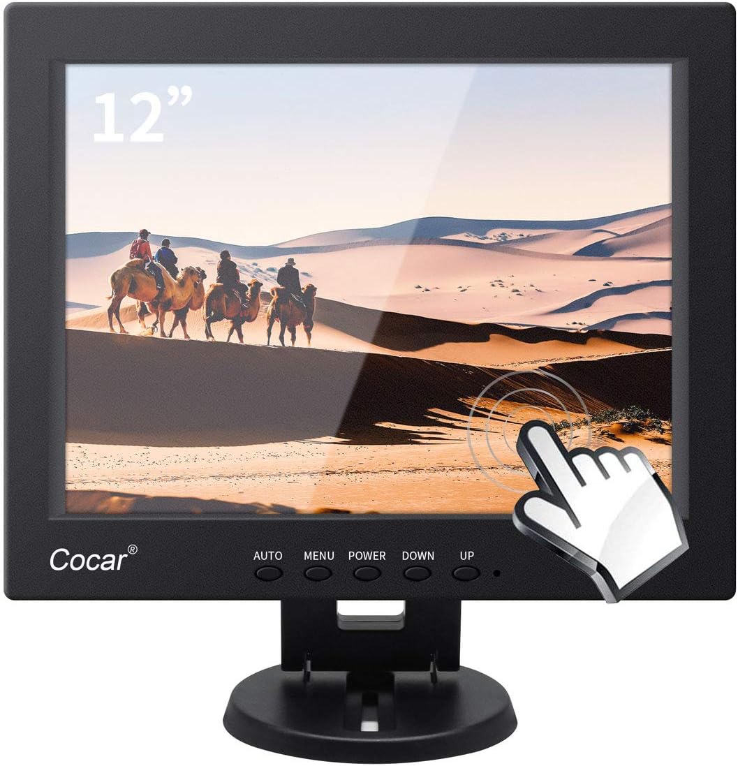 Touchscreen Monitor, 12 Inch LCD Touch Screen Monitor Pos Systems for Restaurants Bar Point of Sale Cashier Coffee Store PC Touchscreen Display VGA USB